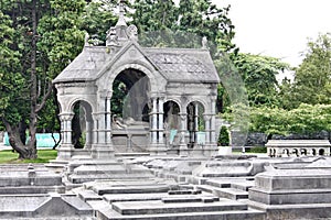 Tombstones in Glasnevin Cemetery, Ireland photo