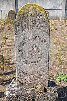 Tombstones in the jewish cemetery