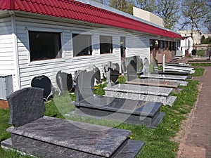 Tombstones manufacture photo