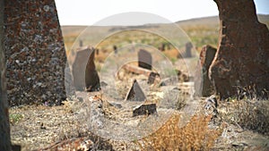 Tombstones And Obelisks in The Prehistoric Cemetery