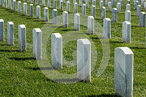 Tombstones in Rows at Fort Rosecrans National Cemetery
