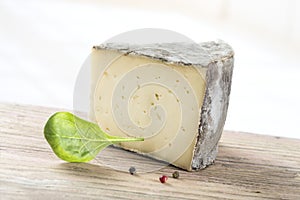 Tomme de Savoie, a semi firm french cheese photo