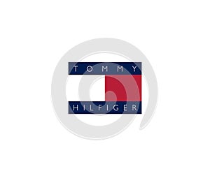 Tommy Hilfiger logo editorial illustrative on white background