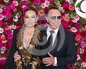 Tommy Mottola and Thalia at 2018 Tony Awards