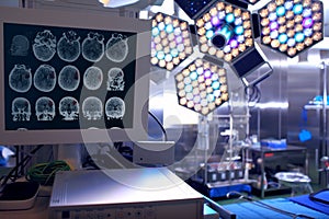Tomogram in neurosurgical operating room photo