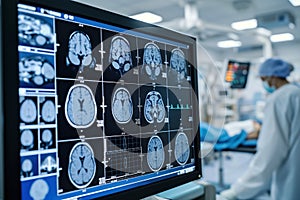 This is tomography of brain of patient in intensive care who is comatose