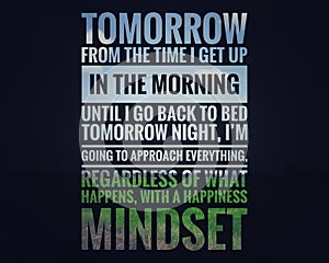 About Tomorrow And Positive Mindset