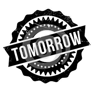 Tomorrow stamp rubber grunge