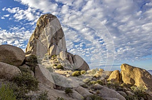 Toms Thumb Rock formation in North Scottsdale Arizona photo