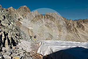 Tonale, Italian Alps, Presena glacier protecting shield photo