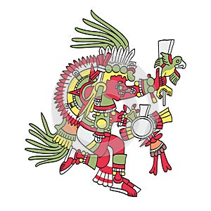 Tonatiuh, the fifth sun or Nahui Ollin, an Aztec sun god