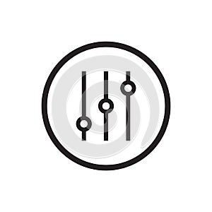 Tone control icon vector logo design template