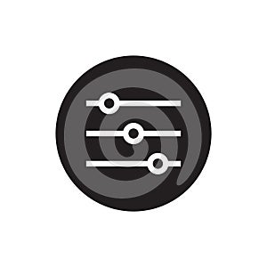 Tone control icon vector logo design template