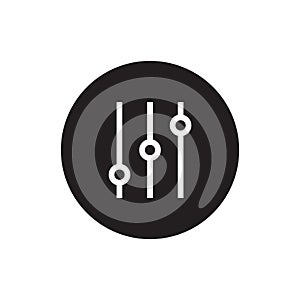 Tone control icon vector logo design template
