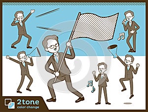 2tone type Double suit old men_set 07