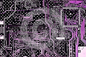 Toned Abstract motherboard computer circuit background. system board component pattern.