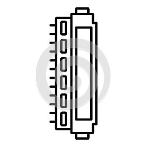 Toner cartridge icon, outline style