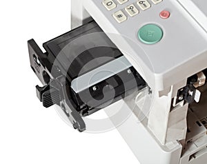 Toner cartridge inserted in office copier