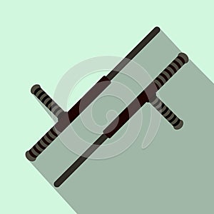 Tonfa weapon flat icon