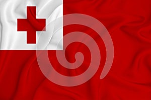 Tonga flag on the background texture. Concept for designer solutions