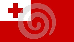 Tonga flag icon in flat style. National sign vector illustration. Politic business concept