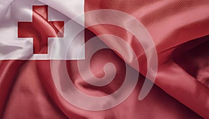 Tonga Flag. The National Flag of Tonga