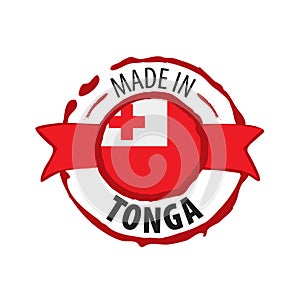 Tonga flag, vector illustration on a white background.