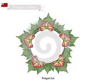 Tonga Lei or Tongan Heilala Flowers and Leaves Garland photo