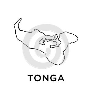 Tonga map icon vector trendy