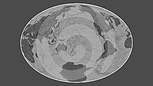 Tonga plate - global map. Fahey. Bilevel