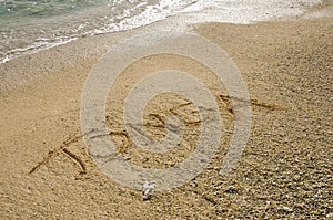 Tonga in the sand photo