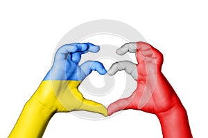 Tonga Ukraine Heart, Hand gesture making heart