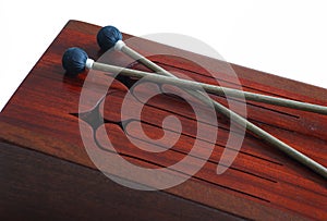 Tongue drum with mallets photo