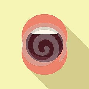 Tongue parental care icon flat vector. Human learning