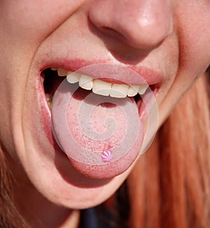 Tongue piercing