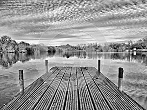 Tongwell Jetty Sunset B&W