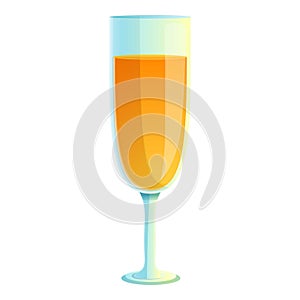 Tonic juice cocktail icon, cartoon style
