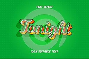 Tonight Editable Text Effect Green Color