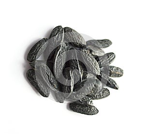 Tonka beans isolated on white