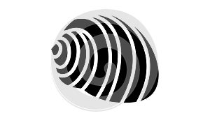 tonna sea shell beach glyph icon animation