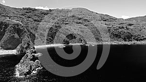 Tonnara beach and Scoglio Ulivo, Calabria from the air