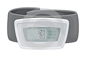 Tonometer or Blood Pressure Gauge with Monitor Vector Illustration