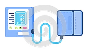 Tonometer icon. Blood pressure measurement device. Medical instrument icon vector. Hypertensive symbol