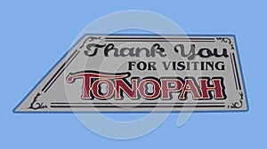 Tonopah on a blue background