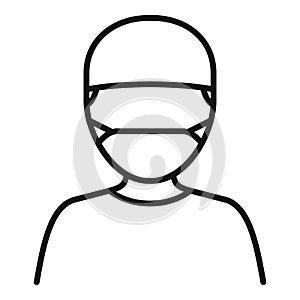 Tonsillitis doctor icon outline vector. Mouth anatomy