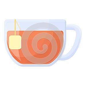 Tonsillitis hot tea icon cartoon vector. Cough bacterium