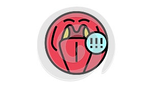 tonsils adenoid problems color icon animation