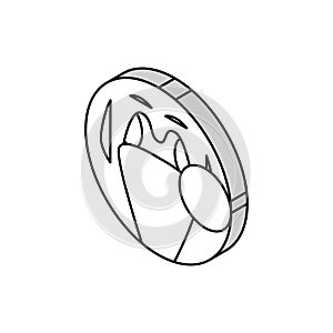 tonsils adenoid problems isometric icon vector illustration