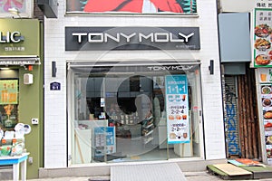 Tony moly shop in Seoul, South Korea