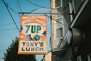 Tonys Lunch vintage sign, Girardville, Pennsylvania